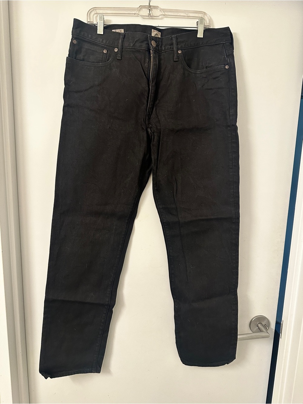 J. Crew Men's Black 770 Straight Jeans